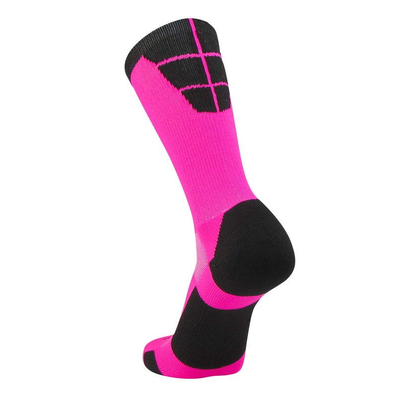 TCK Goalline 2.0 Football Socks (Neon Pink/Black, Medium) - Neon Pink/Black,Medium